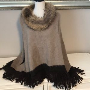 Mink & Cashmere poncho